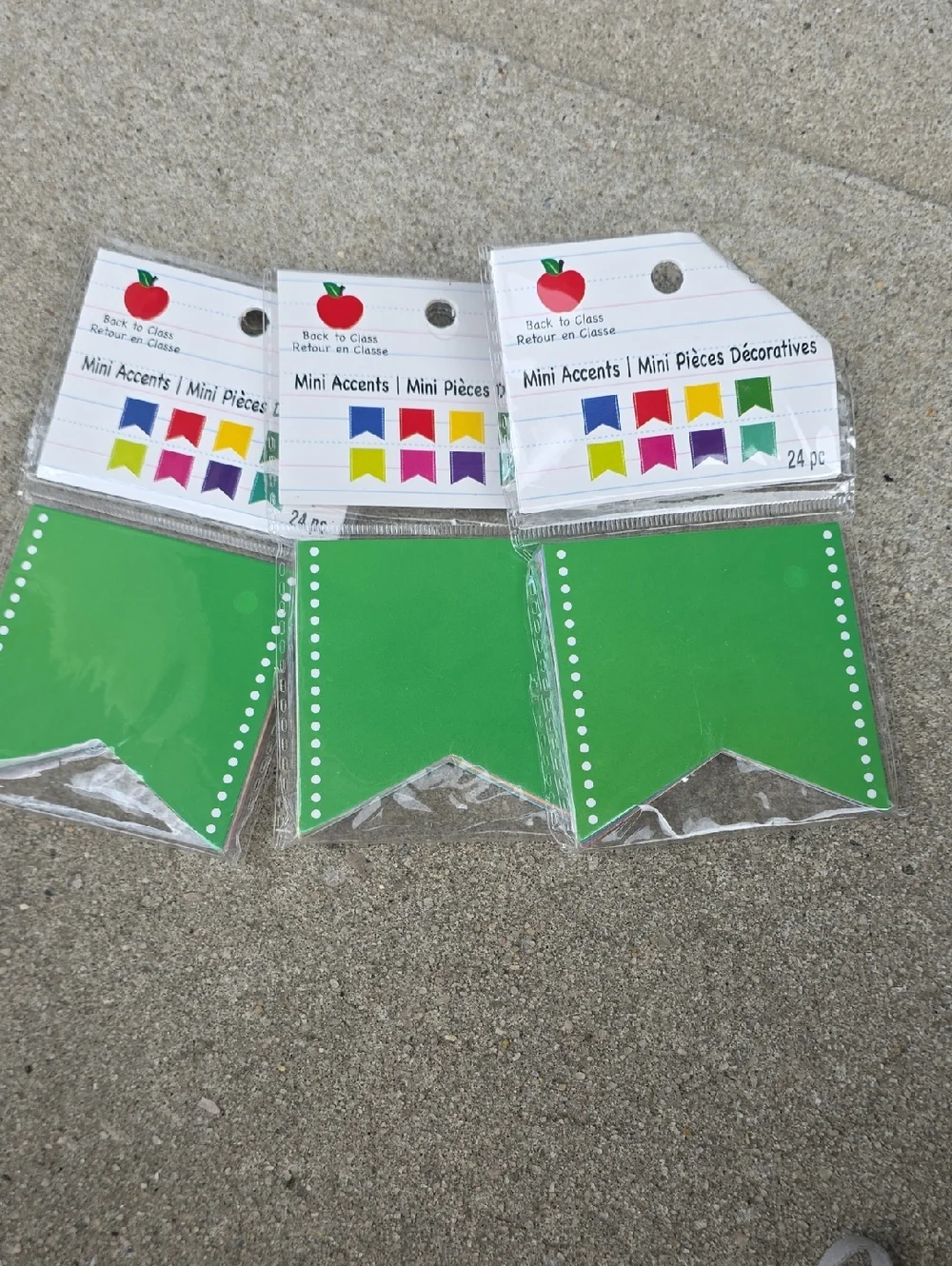 Green Mini Accents Banner Flags